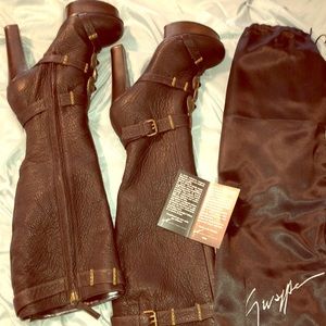 Giuseppe Zanotti dark brown tall boot